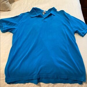 Old Navy Blue Polo Shirt Short Sleeves Traditional Collar